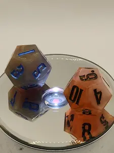 Daggerheart Twin d12 Dice for Dungeons & Dragons – Orange Cream & Ash Glitter Set