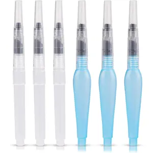 6pcs Pencil Style Envelope Moisteners, Nylon Bristle Envelope Licker Letter Sealer & Stamp Moisteners, Mailing Moistener Tool for Office School Home, White & Blue
