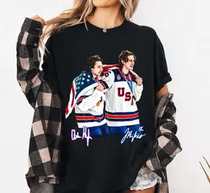USA Gold Medal Hockey Champion Jack Hughes Quinn Hughes Shirt, Hughes Brothers Hockey Fan Shirt, bA23Ob4c