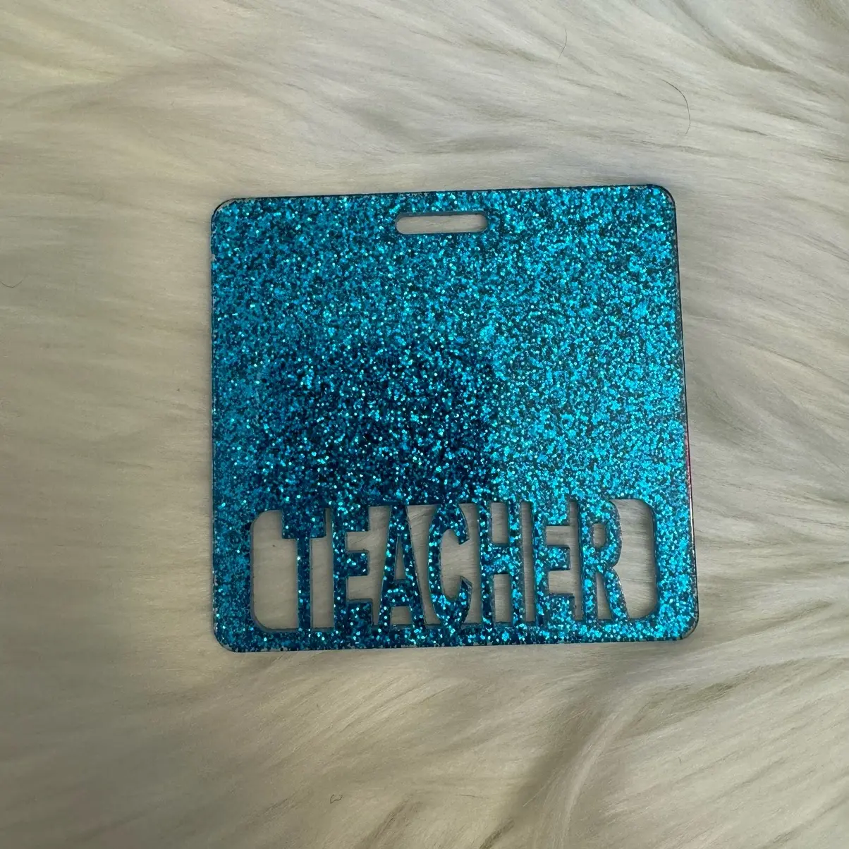 Teal teacher badge buddies