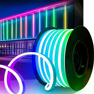 Neon LED Strip Light Waterproof RGB LED Neon Rope Lights with Remote Control Color Changing Strip Lights for Indoor Outdoor