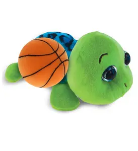 DOLLIBU Soft Plush Big Eye 6" Stuffed Blue Shell Sea Turtle with Fluffy Filling, Plush Basketball Alternative Stuffed Toy for Kids