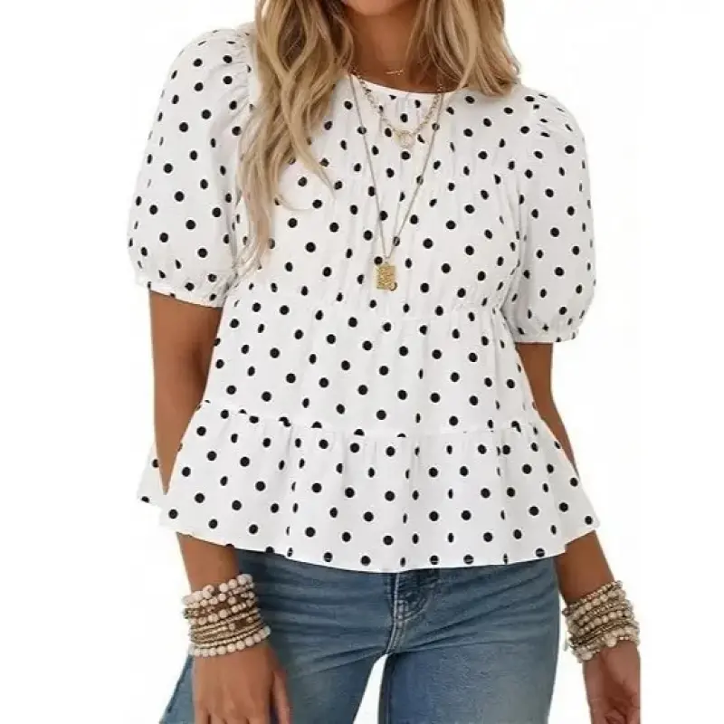 Pattern- white polka dot