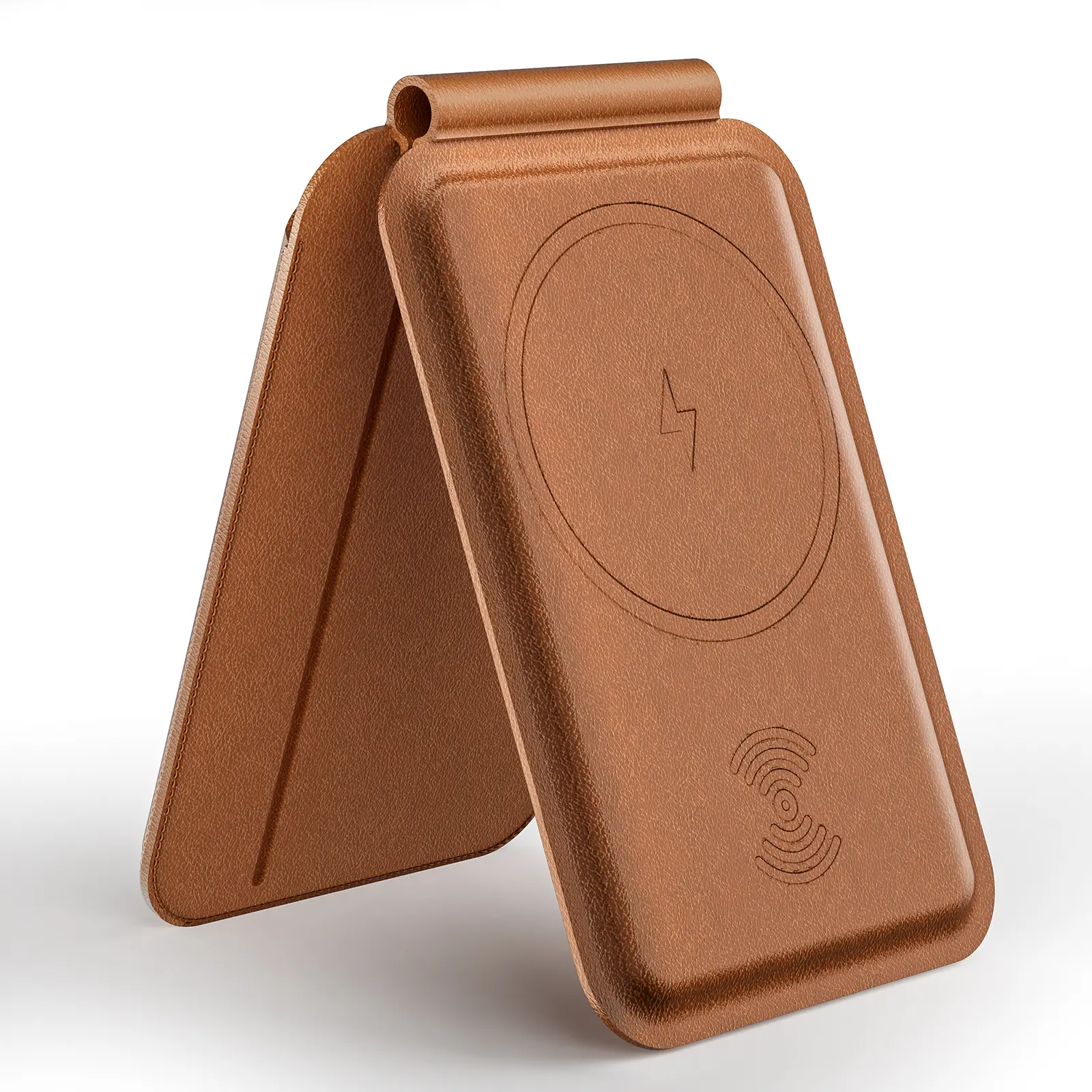 Lulaven 2026 Magnetic Vegan Leather iPhone Wallet - Wireless Charger Compatible, Find My Chip Enabled, Strong Magnet, Adjustable Stand, Multi-Card Holder, Phone Battery Support, Black, iPhone-Fitting, Mobile Phone Accessory