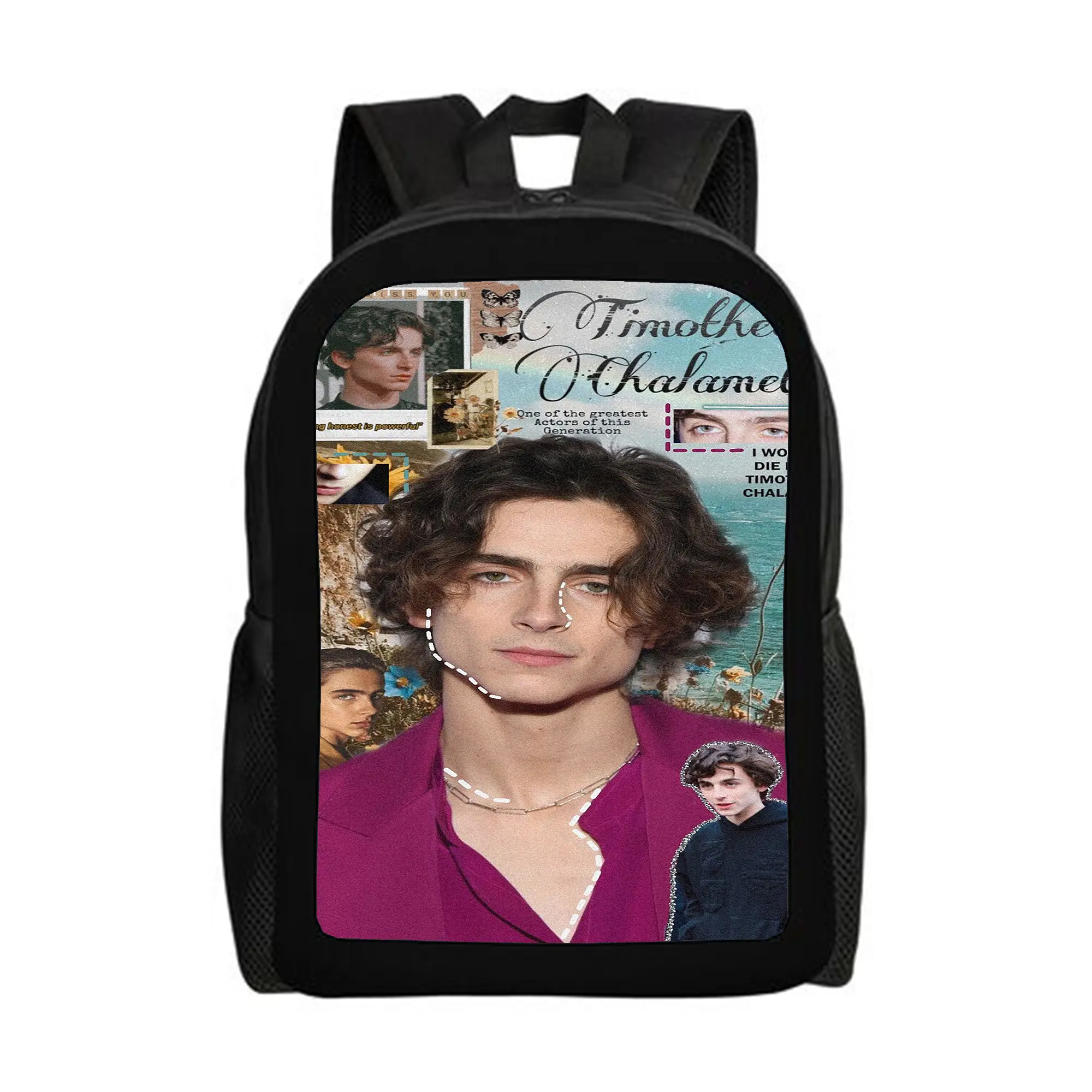 Timothée-Chalamet-Backpacks for Girls, Cute School Backpack, Aesthetic Bookbag for Teens, Lightweight Classic Backpack for Travel, Work, Picnic A-2