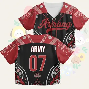Croptop Baseball Jersey, Custom Jersey Inspired World Tour 2026 Merch Crop Tops For Army