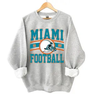 Dolphin Apparel, Vintage Style Miami Football Hoodie, Game Day Hoodie, Miami Team Football Hoodie, Sunday Miami Hoodie, Miami Football Hoodie, Retro Miami Gridiron Hoodie, Graphic Pullover, Unisex Game Day Apparel
