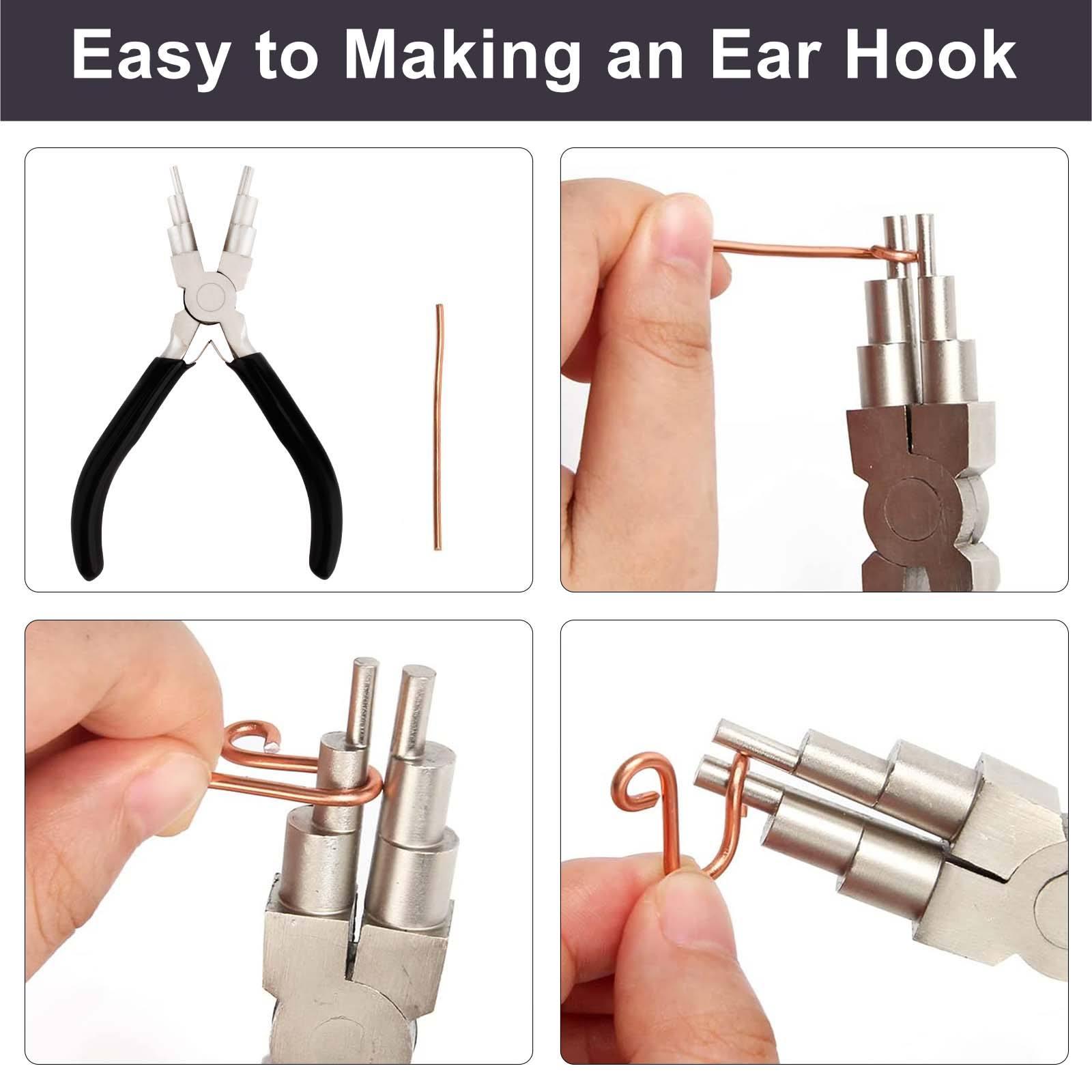 Complete Jewelry Making & Wire Wrapping Tool Kit - 6 in 1 Bail Making Pliers, Wire Cutters & Jump Ring Maker Set for DIY Jewelry Craft