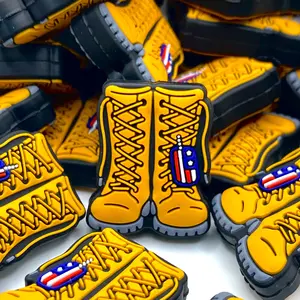 Work Boots, Not Suits! Silicone Focal Beads - American Construction Boots DIY Beaded Pen Supplies Keychains