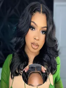 Wear and Go Glueless Bob Wig Human Hair Body Wave 5x5 body Wigs Human Hair 150 Density Human Hair Pre-Cut Lace Pre Plucked Weavy Wigs for Women