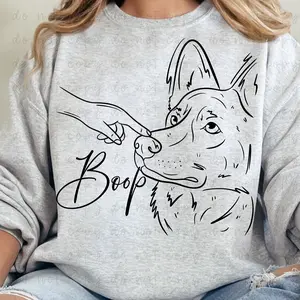 Boop Dog Mom Crewneck Sweatshirt Custom Unique Design for Pet Lovers Cute Gift for Dog Moms and Enthusiasts