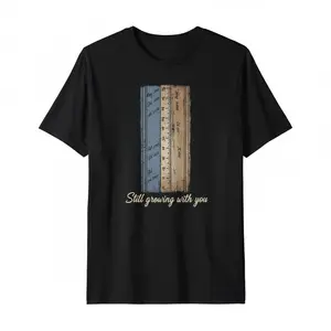 Vintage Growth Chart Mother's Day T Shirt Casual Cotton Short Sleeve Top Still Growing With You