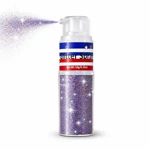 Hair and Body Glitter Spray, Glint-Rainbow Glitter Hairspray Dry Powder Makeup for Clothes, Festival Rave Loose Sparkle Powder,Holographic Ultra Fine Glitters for 4th of July Accessories,summerwins