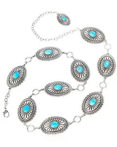 Justin Women's Women'S Farmington Classic Concho Linked Belt - C21221