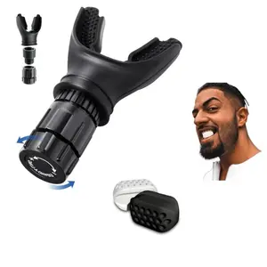 Jaw Exerciser and Respiratory  Trainer Excerciser for Men & Women - Powerful Jaw Trainer -Different Resistance Levels - Double Chin Reduce Eliminator - Silicone Jaw Toner Tablets - Face Neck Shaper & Strengthenr Line Chewing Gum