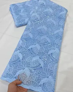 African Fabric Cord Lace With Sequins