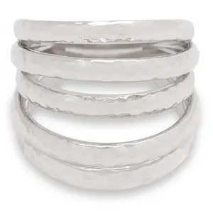 Bellezza Bronze Hammered Multi-Row Band Ring