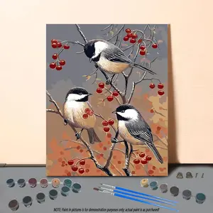 Birds Pattern DIY Painting Kit without Frame, 1 Set DIY Paint by Numbers Kit, DIY Wall Art Painting for Home Decor