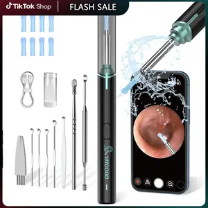 [Visual Ear Pick] Visual Ear Pick with Camera And Light | 6 Ear Spoon Covers, 8pcs Ear Spoon Set for Earwax Removal Tool, Safe And Comfortable Cleaning Ears, Suitable for All Mobile Phones