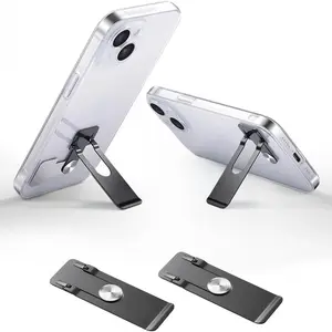 Ultra-Thin Phone Kickstand Holder, 360° Rotating Metal Finger Ring Stand, Foldable Design for Cellphones, Essential Accessory,1pcs