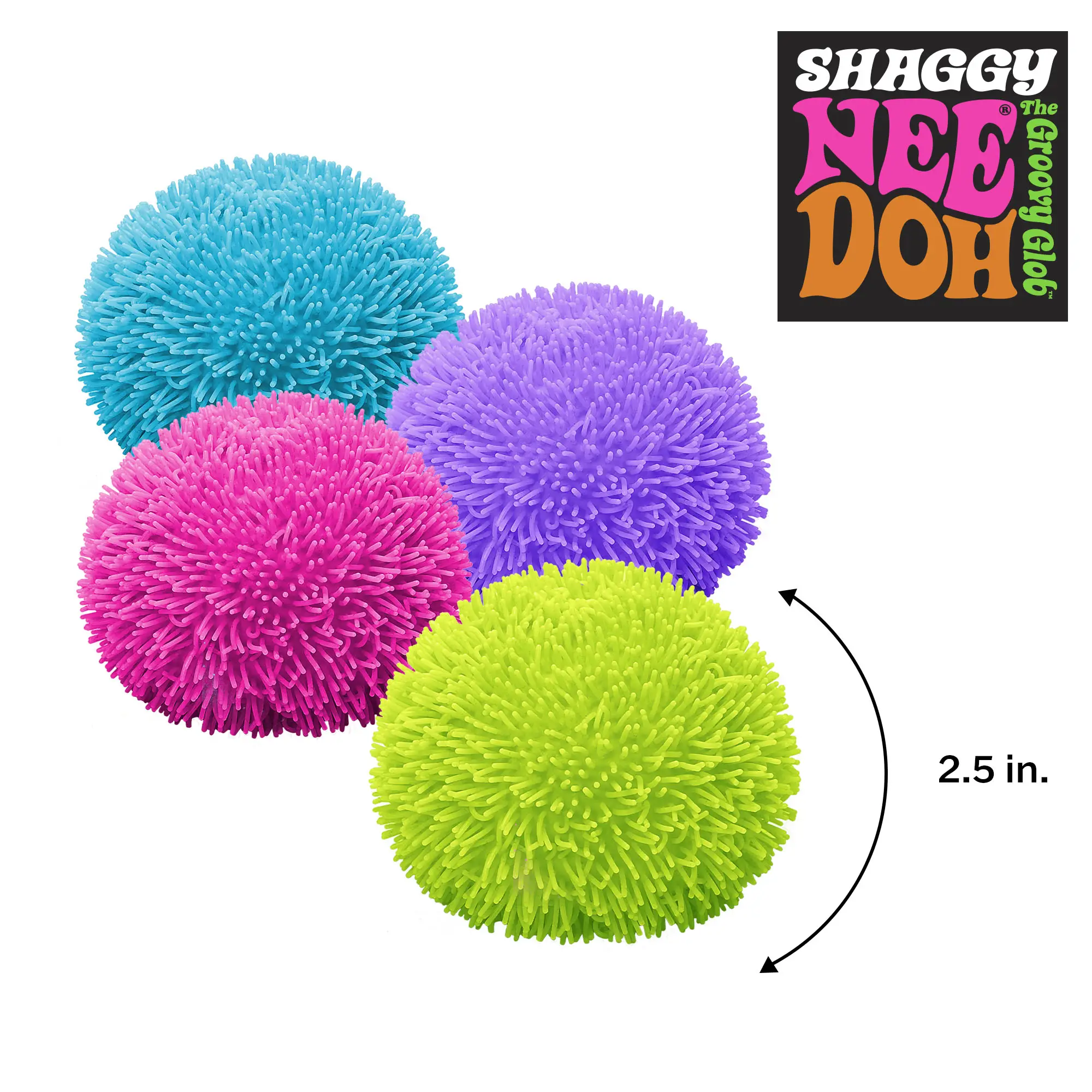 Shaggy NeeDoh - Sensory Toy with a Shaggy Surface and Smooth Dough Filling,Colorful Stress Squeeze Toys, Suitable for Party Ice - breakers and Group G