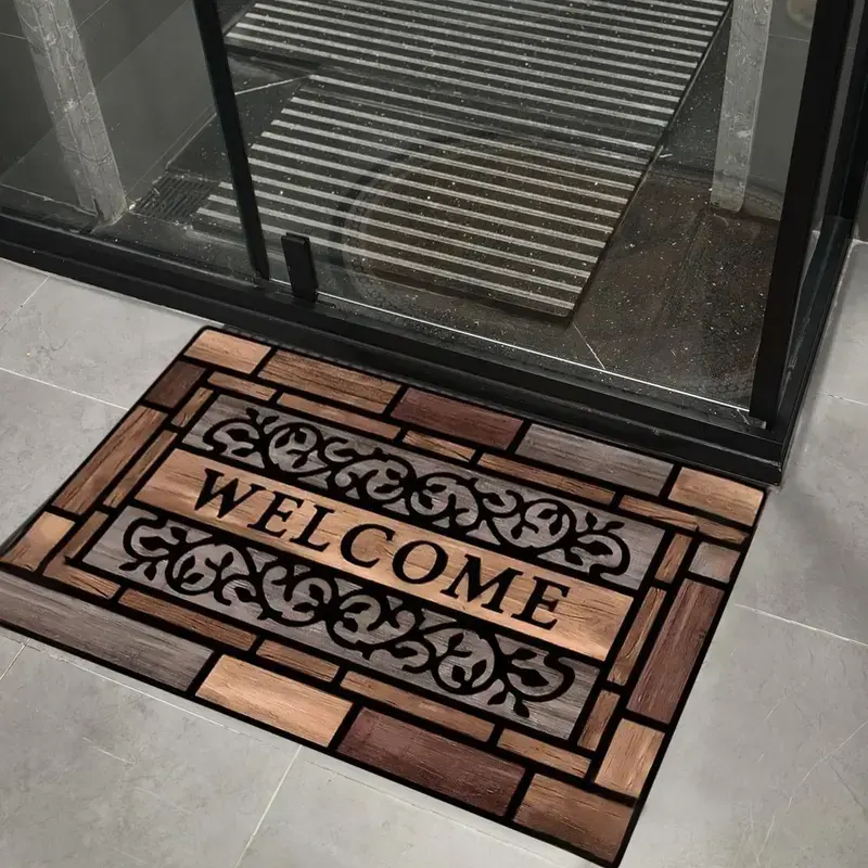 Stone Pattern Non Slip Door Mat Heavy Duty Absorbent Entryway Rug Machine Washable Indoor Outdoor Floor Mat Durable Welcome Mat for Kitchen Bathroom Living Room Home Decor  2（）