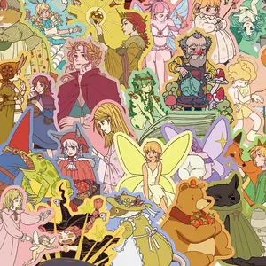 Fairy Tale Themed Sticker, 30pcs/set Colorful Cartoon Element Pattern Sticker, DIY Decorative Sticker, Graphic Decal for Phone Notebook Scrapbook