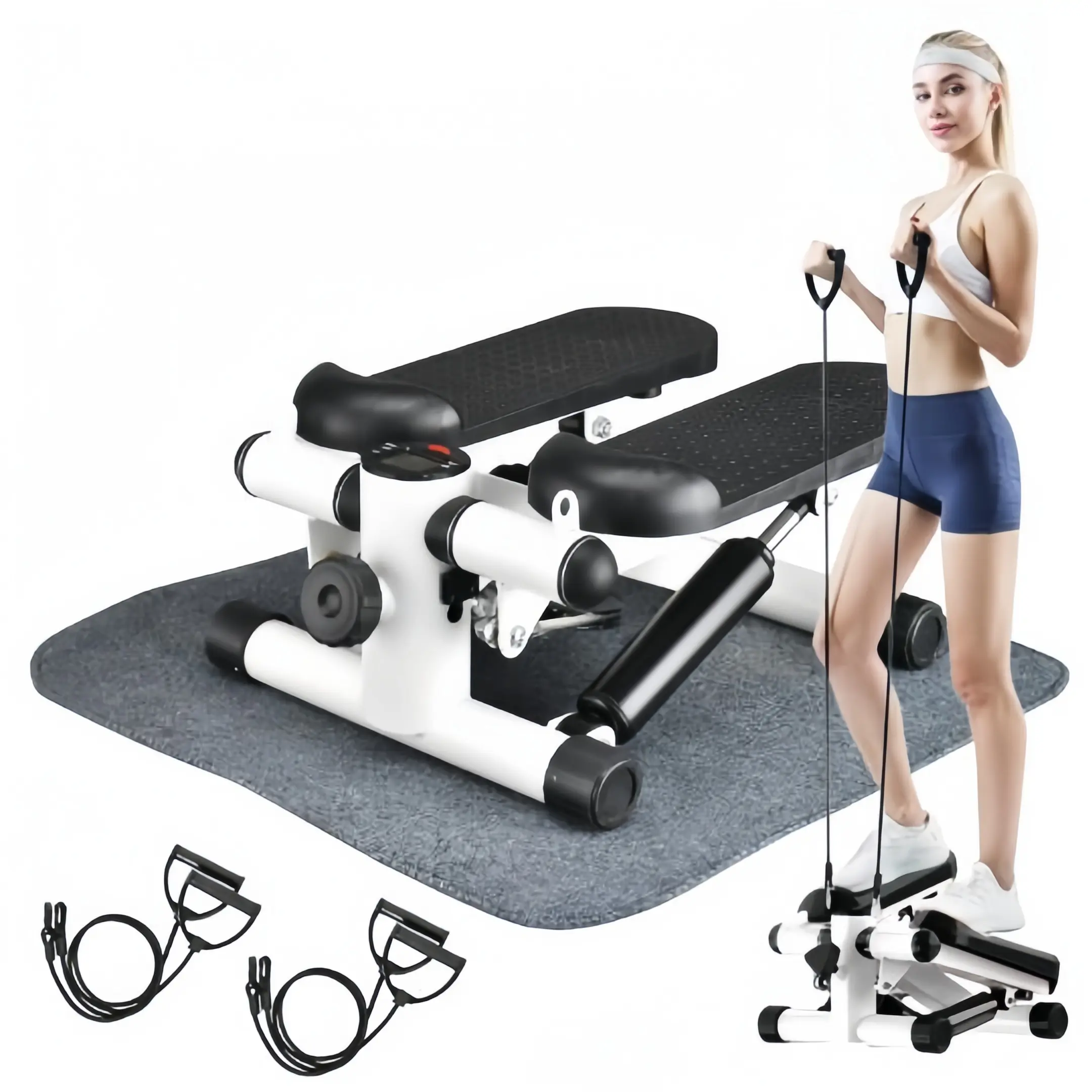 Mini Stepper Health & Fitness For Home Exercise   Step Cardio Equipment with Digital Monitor vibrationalplates