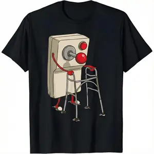 Cotton Old Gamer Retro Video Game T-Shirt Graphic Tees Round Neck Short Sleeves Unique 67 Six Seven Design Comfortable Casual Outfit