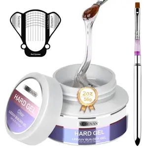 Morovan Hard Gels LED/UV Builder Nail Gel Sculpting Extension Strengthen UV Art Manicure Set with Forms