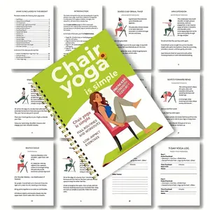 30-Day Chair Yoga Guide for Weight Loss & Muscle Strength, Includes 60 Exercises, Suitable for Beginners & Seniors, Cover Design