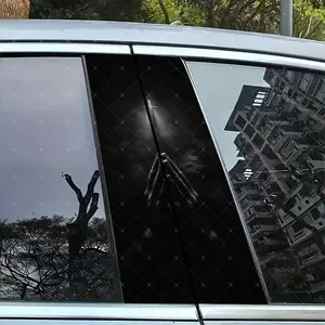 2pc Cross Prayer Vinyl Stickers, Car B Column Protection, Easy Peel Off, Sunproof Waterproof Scratch Resistant, All Models, Car Exterior Decor