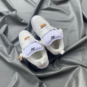 Unisex White Chunky Bread Skate Sneakers, Padded Thick Tongue Design, Chunky Twisted Rope Laces, Roomy Wide Fit Casual Footwear, Trendy Street Shoes For Everyday Daily Outfits ， shoes to buy 2026， penny items sale ，sneakers for men