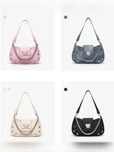 Trendy Heart-Shaped Crossbody Shoulder Bag, Versatile High-End Design for Daily Use, Fashionable Women's Accessory, Casual Crossbody Bags