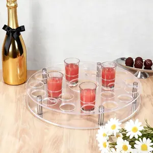 Acrylic Wine Glass Tray Rack, Acrylic Wine Cup Holder, Suitable for Whiskey Cocktails Small Glasses Display, Bar Club Decor Accessories