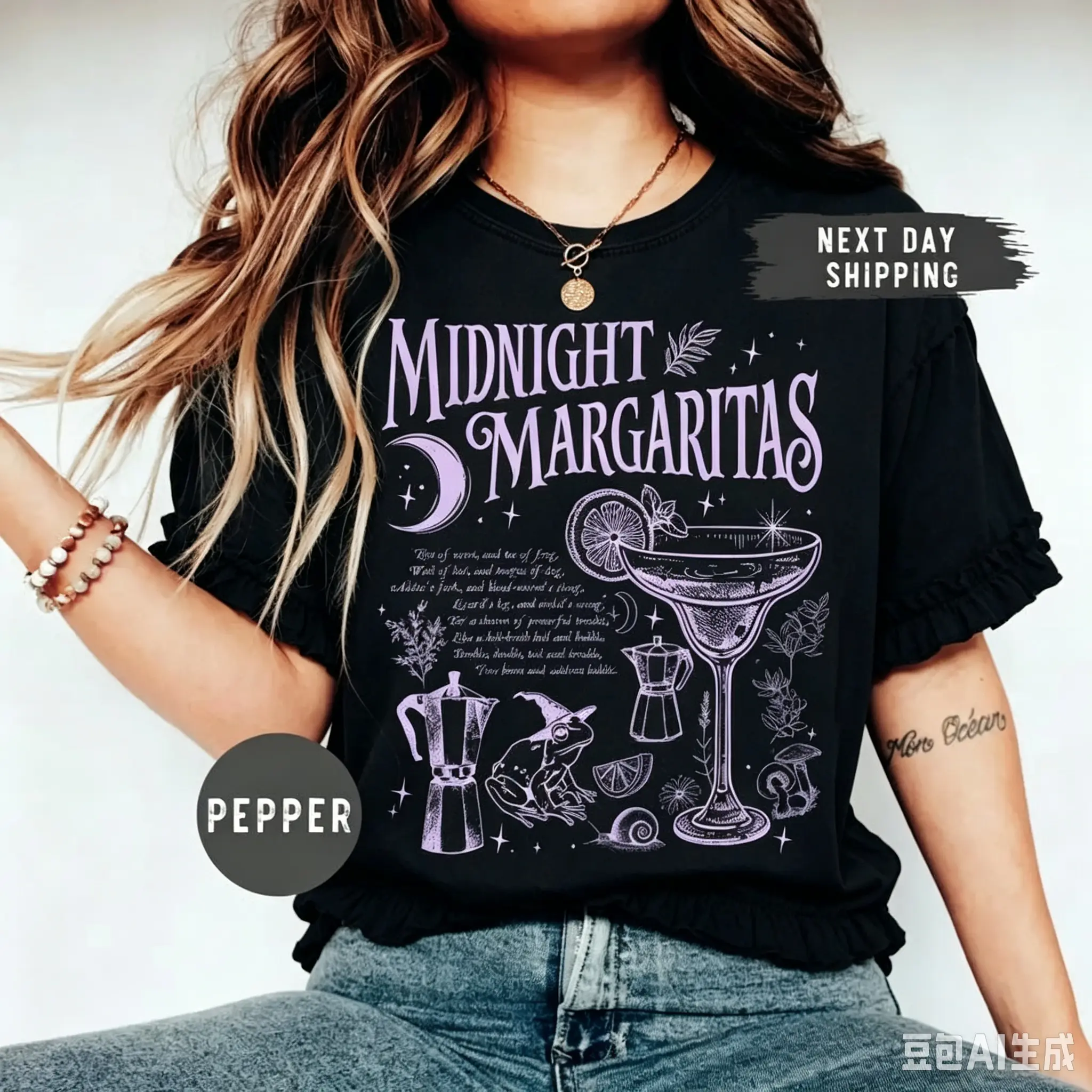 Midnight Margaritas Comfort Colors Shirt, Salt Rosemary Lavender Love Tee, Witchy Cocktail Graphic Shirt, Cozy Autumn Witch T-Shirt, Magical Halloween Apparel