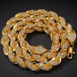 9mm Iced Out Rope Chain