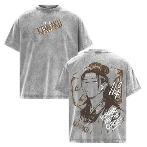 Suguru Geto T-Shirt – Vintage Washed Jujutsu Kaisen Anime Graphic Tee, Curse Manipulation Villain Design Shirt, Oversized Soft Cotton Streetwear, Unisex Casual Apparel, Gift for Jujutsu Kaisen Fans