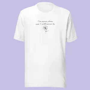 I'm Never Alone And Never Will Be Wooyoung Tattoo Inspired Design - Adult Unisex Short-Sleeve T-shirt (Kpop Merch, Gift for Atiny)