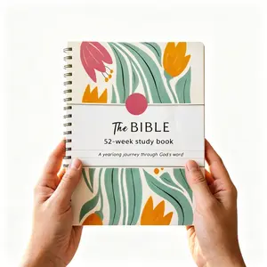 52-Week Guided Bible Study Notebook, Daily Prayer Planner, Personal Scripture Study Organizer, Religious Devotional Gift for Men & Women