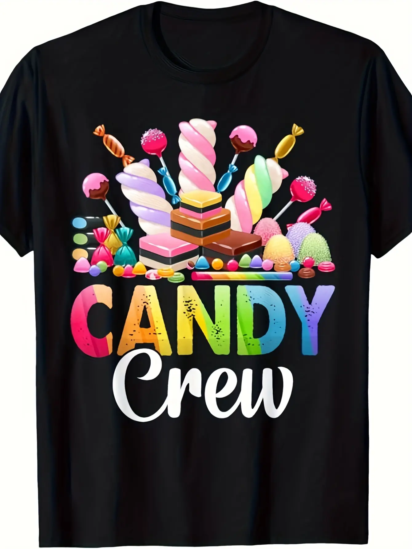 Elegant And Cozy - Candy Crew Candy Land Decor Swe unisex soft cotton short sleeve t shirt, vintage graphic casual tee for men women teens, perfect birthday holiday gift for camping travel gym daily street  wear