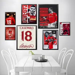 Premier League Midfield Legend c-Casemiro Poster Collectibles as gifts for relatives and friends Home decor bedroom living room Wall posters suitable for bars restaurants dessert shops fast food restaurants Fade-resistant non-slip wall stickers
