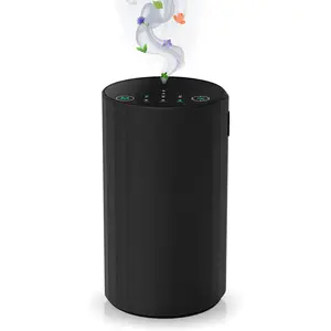 Waterless Essential Oil Diffuser Aromatherapy Scent Diffusers for Home Large Room, Bedroom, Car, Office, Desk, Battery Operated Mini Portable Air Freshener (Black)