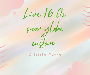 16 oz snow globe glass cup