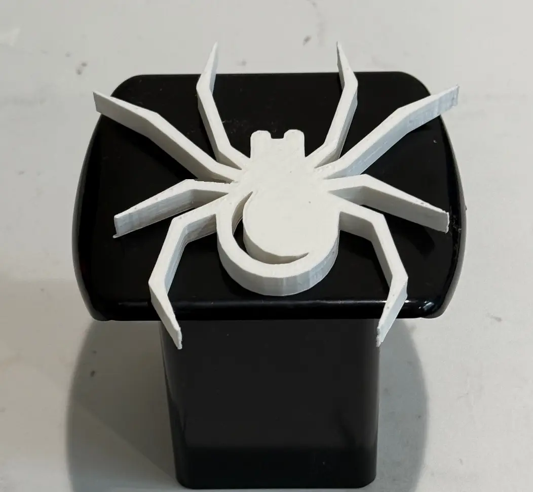 Spider Widow Style in 3D Black w White - 2 inch Trailer Hitch Cover - taratula spiders spidy Creepy Crawler