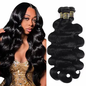 QTHAIR 16A Brazilian Body Wave Bundles 100% Unprocessed Virgin Human Hair Natural Black 4x4 HD Closure Hair Extensions Traditional Sew in Quickweave for Black Women 12-30 Inches kinky