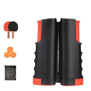Expandable Ping Pong Net with Paddles and Balls, Includes Storage Bag, Clips to Any Table Under 6 Feet and 1.8 Inches Thick, Table Tennis Racket
