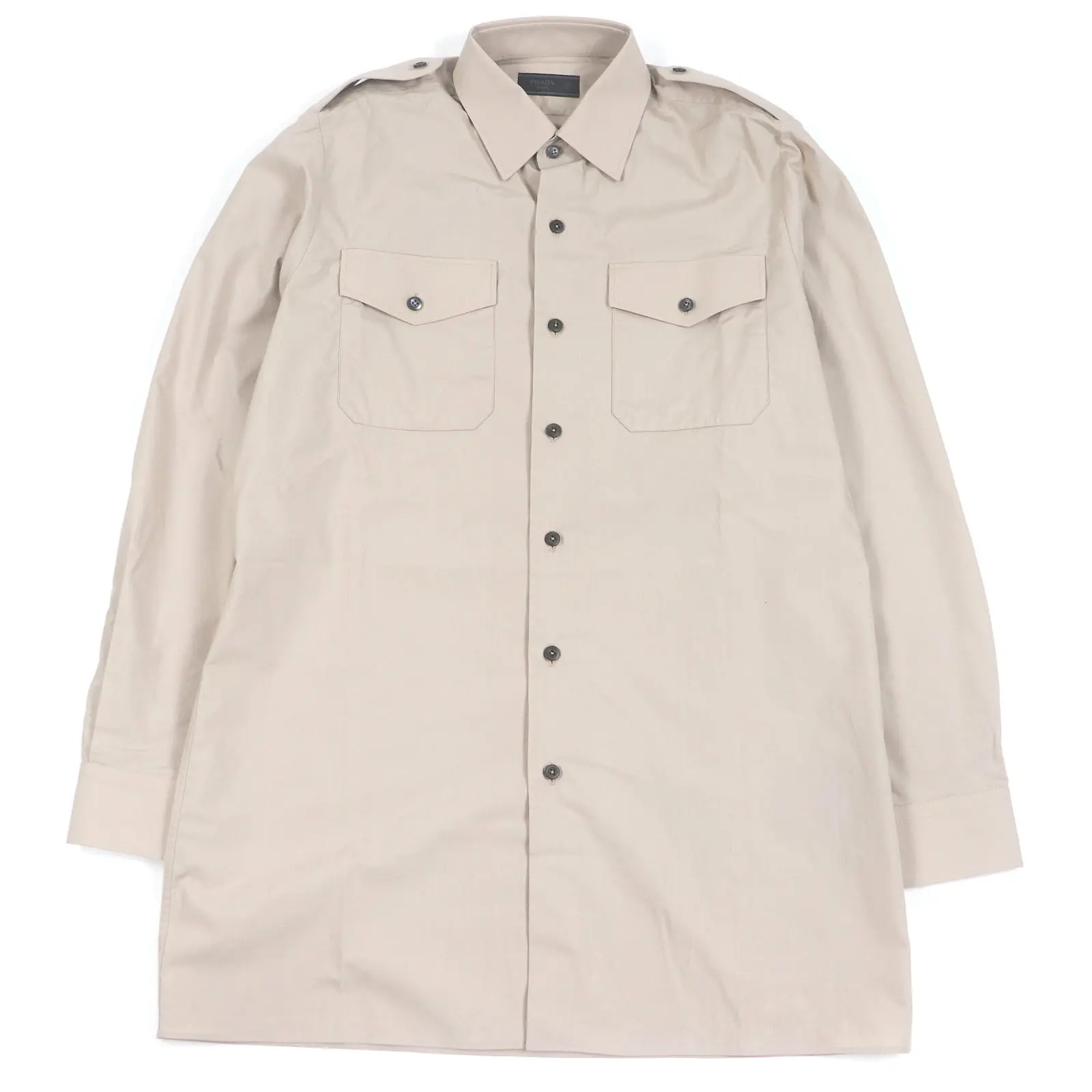 Pre-owned PRADA Cotton Small Leather Goods Long Sleeve Shirt Shirt