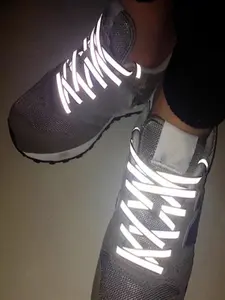 Reflective Flat Shoelaces for Men Women Sneakers Running Basketball Shoes High Visibility Night Glow Sports Shoe Laces