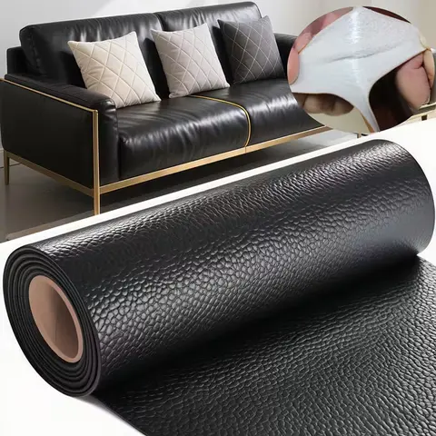 Thick Self-Adhesive Leather Repair Patch - Large Size, Pliable, Waterproof Sticker Deco (50x137cm/20x54in) for Home Sofa, Car Seat Furniture Renewal DIY Fix